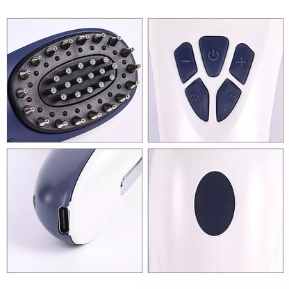 Electric Laser Hair Growth Comb Anti Hair Loss Massage Therapy Ions Vibration Red Blue Light Electric Laser Hair Growth
