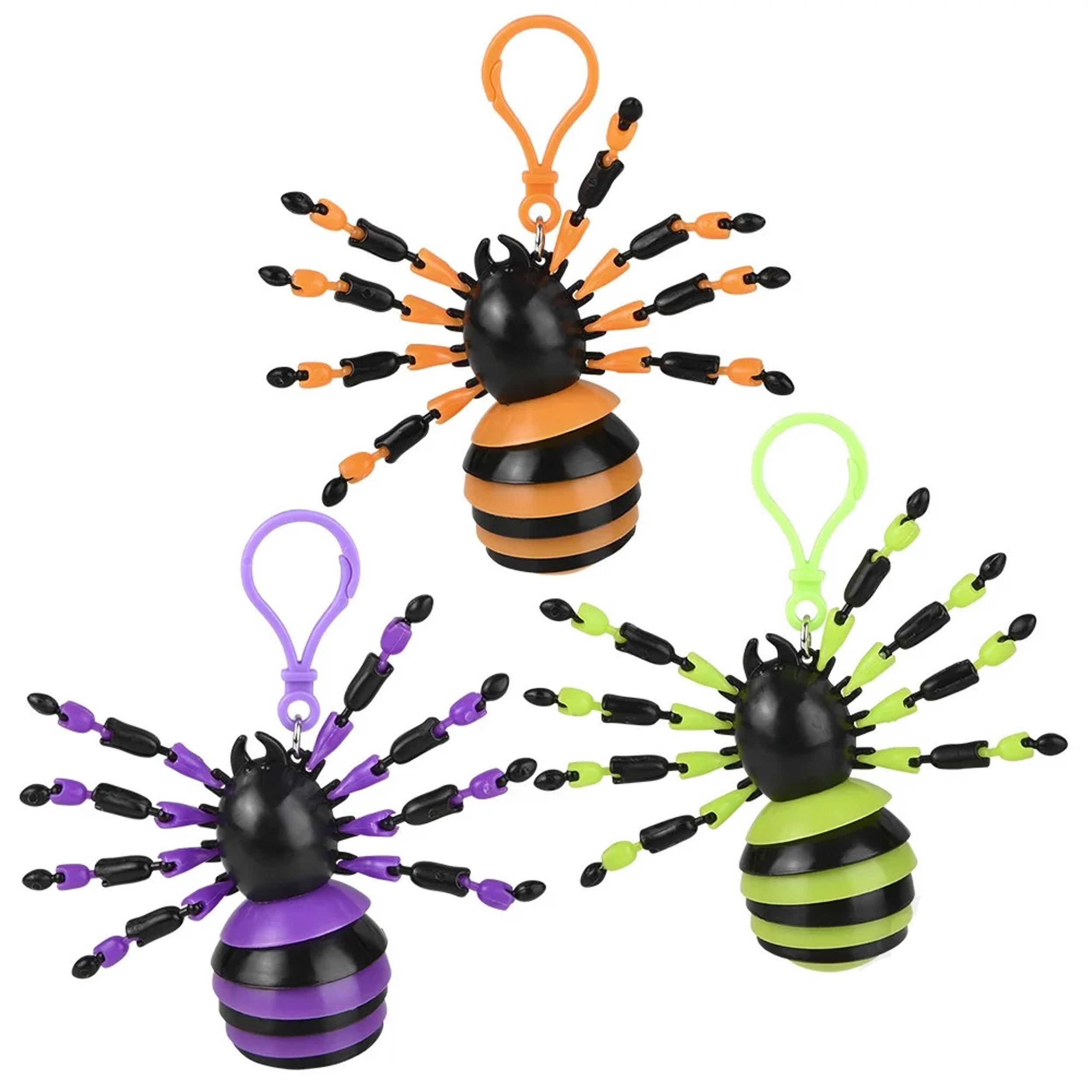Wiggle Halloween Fidget Spider Clip-On in Bulk - Assorted
